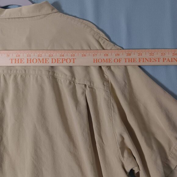 Tommy Bahama Mens XL 100% Silk Shirt  Island Button Up Classic Beige Throwback - Picture 5 of 14